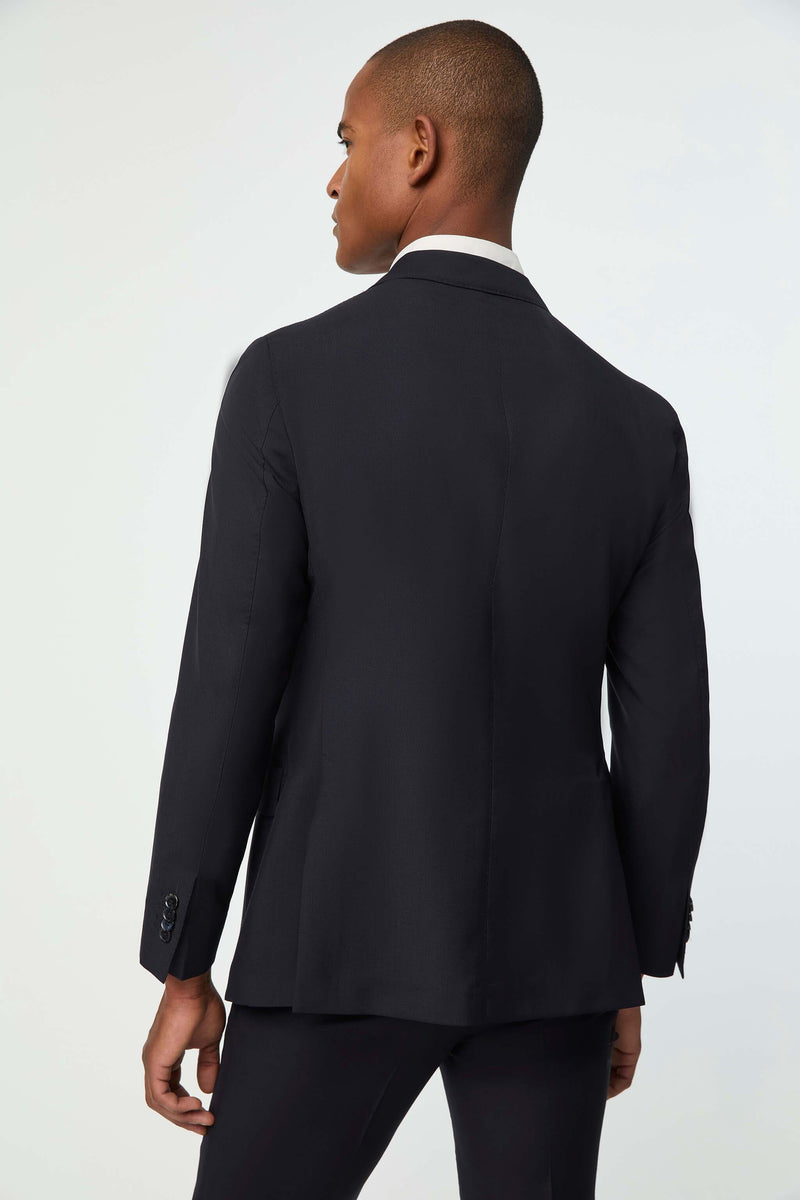 Single-breasted Duetto JAMES woolen jacket in electric blue Single-breasted Duetto JAMES woolen jacket in electric blue