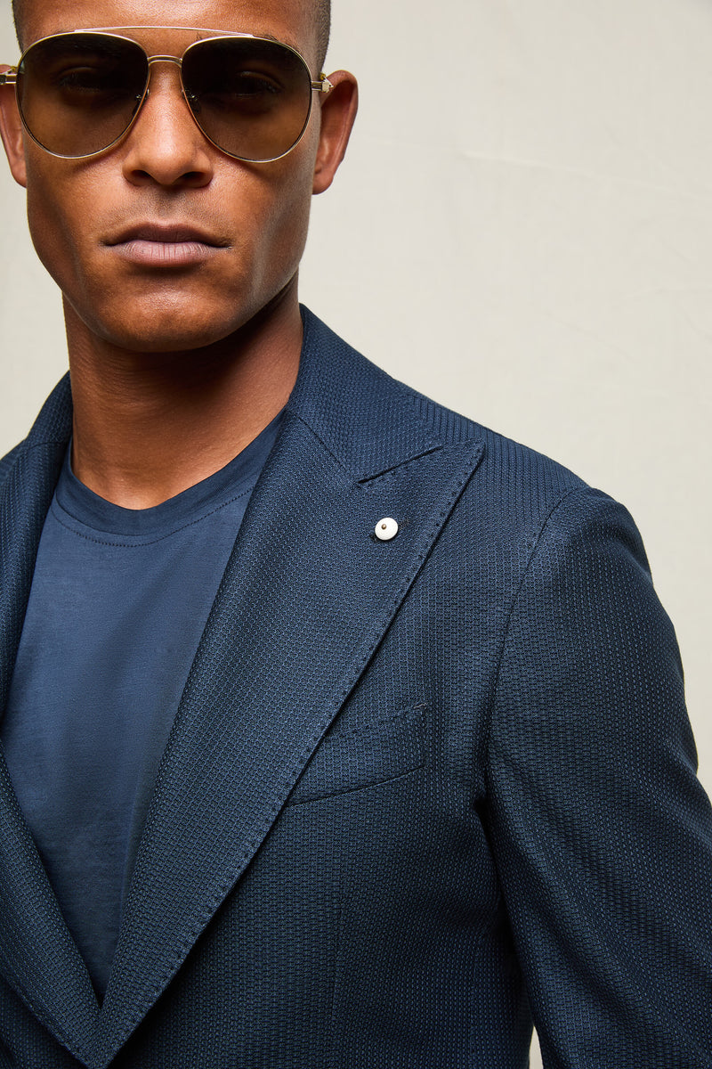 STEVE jersey jacket in deep blue | L.B.M. 1911