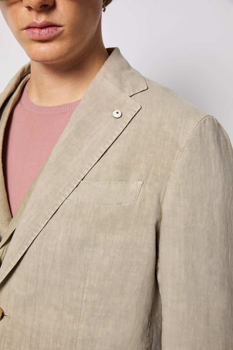 Garment-dyed JACK jacket slim fit - beige | L.B.M. 1911
