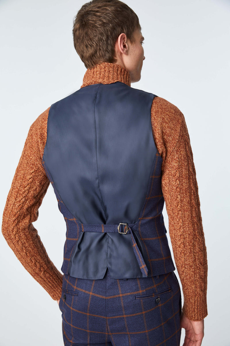 Ted baker blue waistcoat on sale