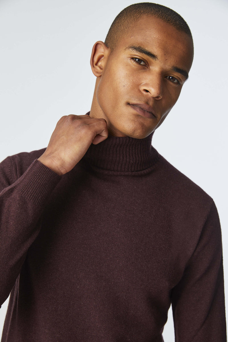 Turtleneck in dark red