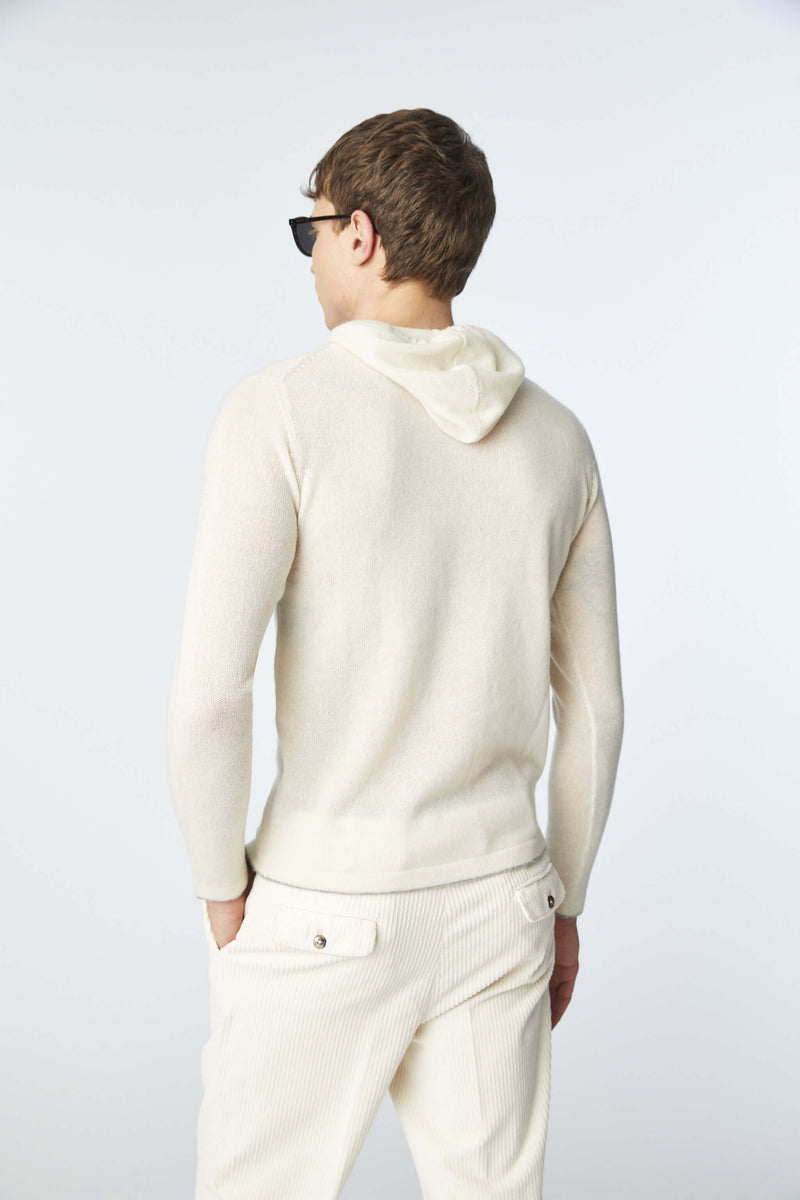 Cream on sale cashmere hoodie