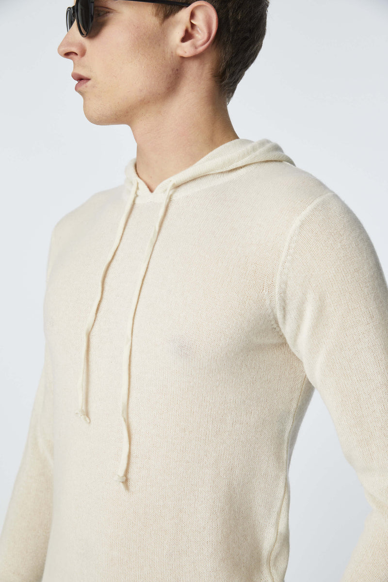 Cream cashmere hoodie new arrivals