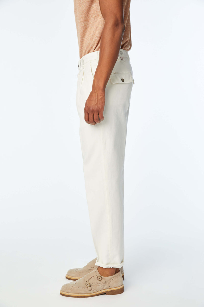 Garmentdyed CHARLIE pants in White L.B.M. 1911