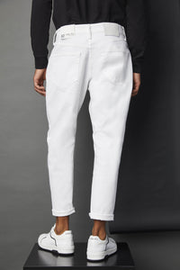 Jeans 5 tasche baggy bianco bianco