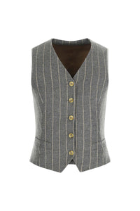 Smoke gray pinstripe vest medium gray