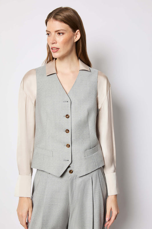 Untreated ice gray vest