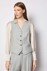Untreated ice gray vest light grey