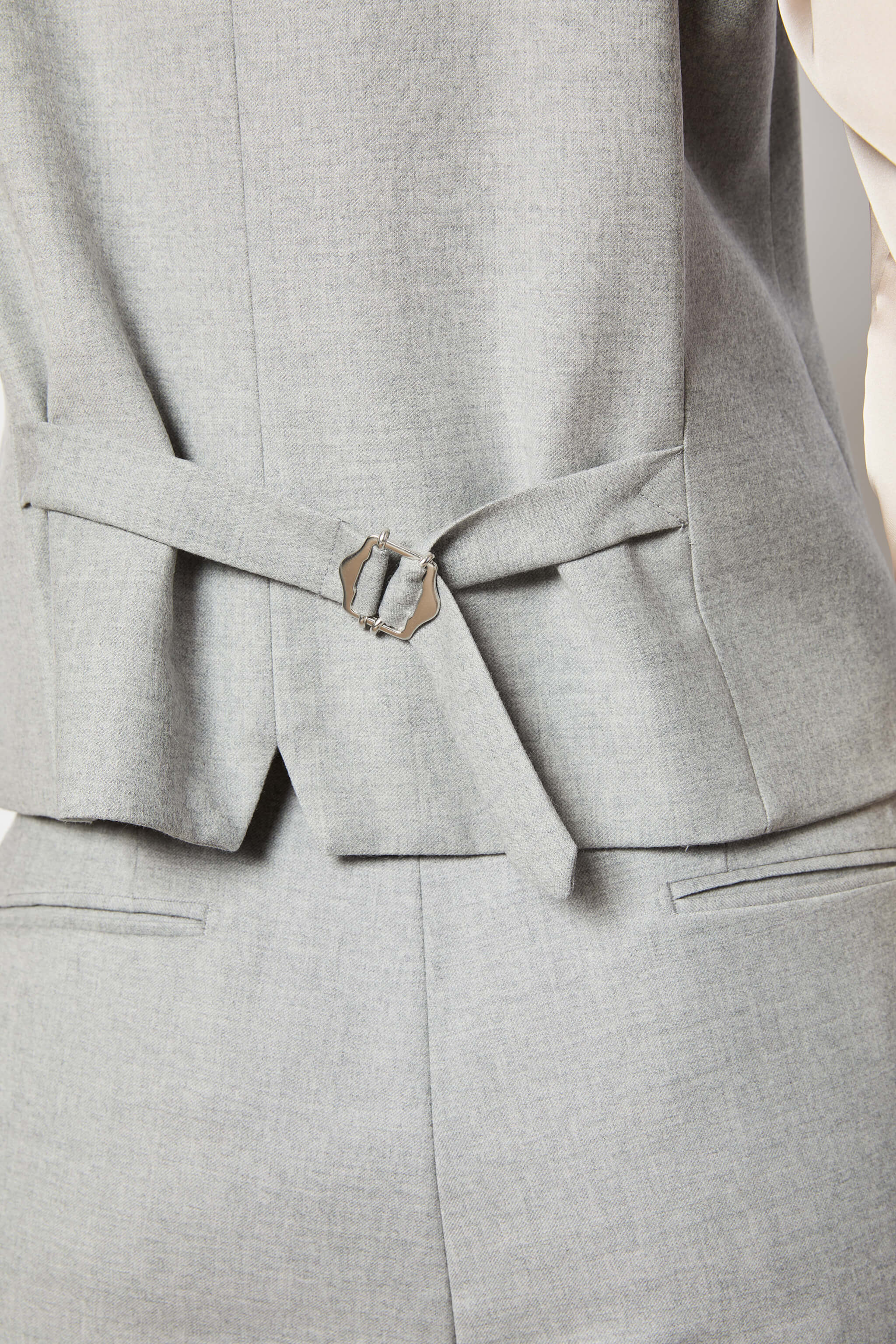 Untreated ice gray vest