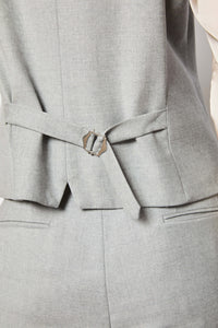 Untreated ice gray vest light grey