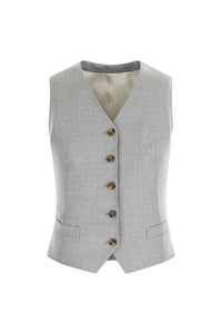 Untreated ice gray vest light grey