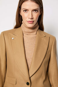Laura jacket in wool camel earth