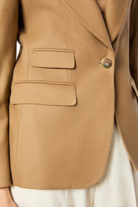 Laura jacket in wool camel earth