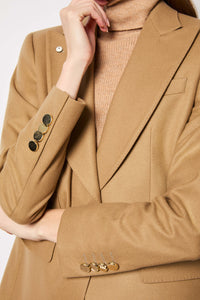 Laura jacket in wool camel earth