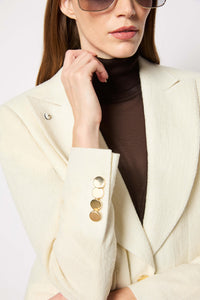 Laura jacket in wool white white