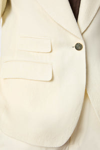 Laura jacket in wool white white