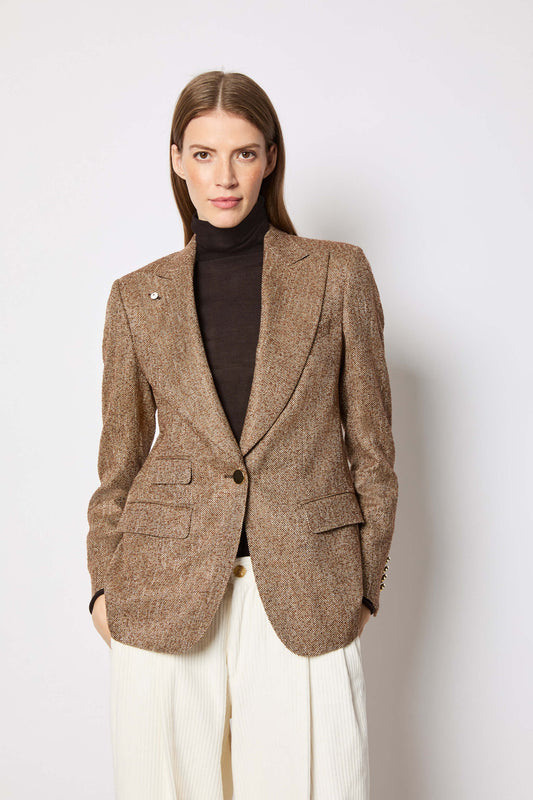 Laura jacket single-breasted caramel