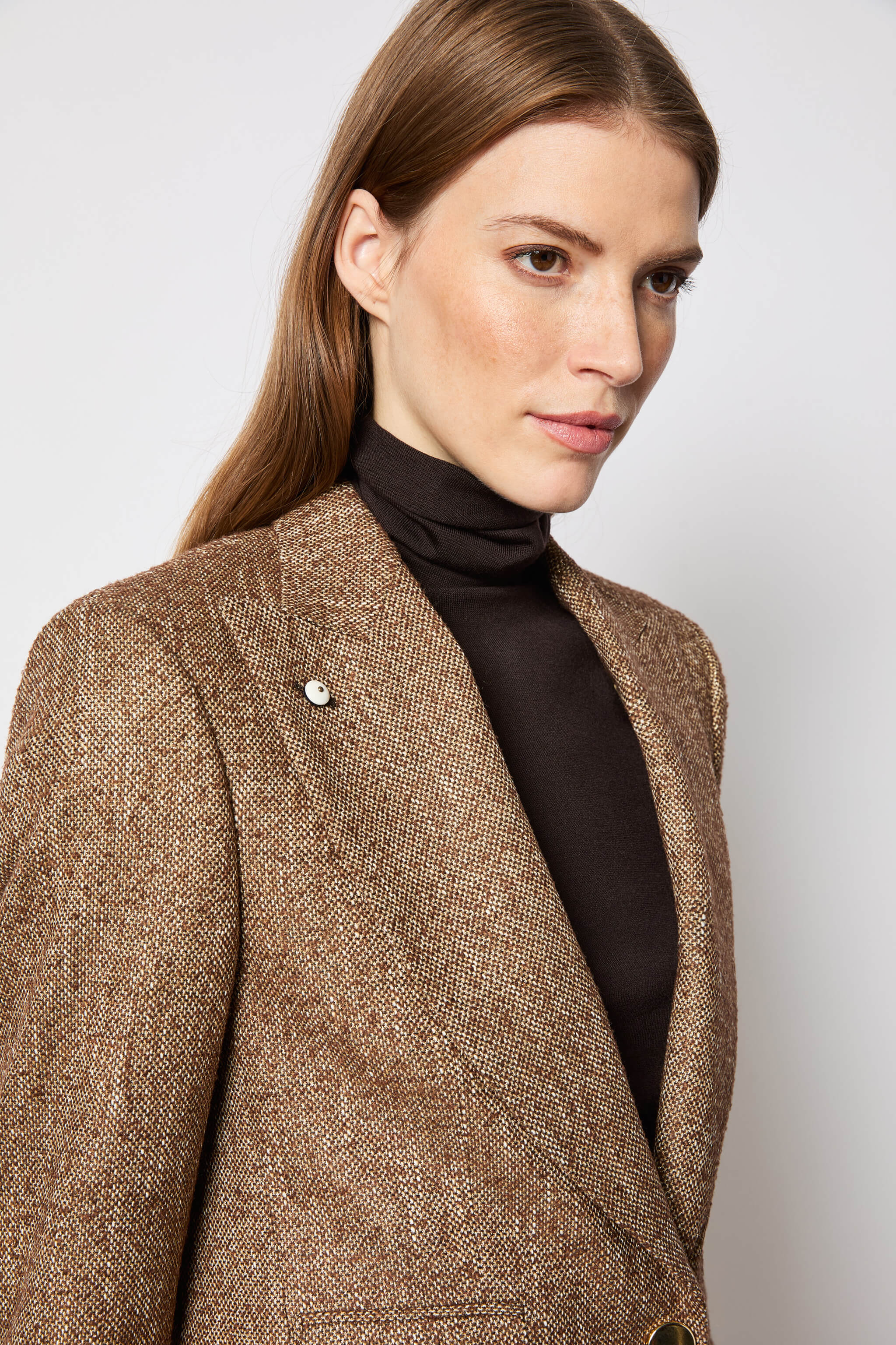 Laura jacket single-breasted caramel