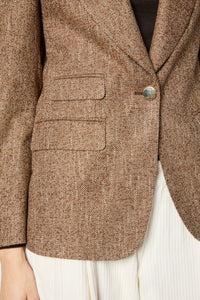Laura jacket single-breasted caramel brick