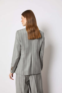 Laura jacket light gray pinstripe melange light grey