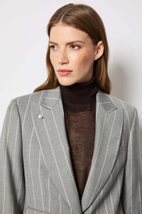 Laura jacket light gray pinstripe melange light grey