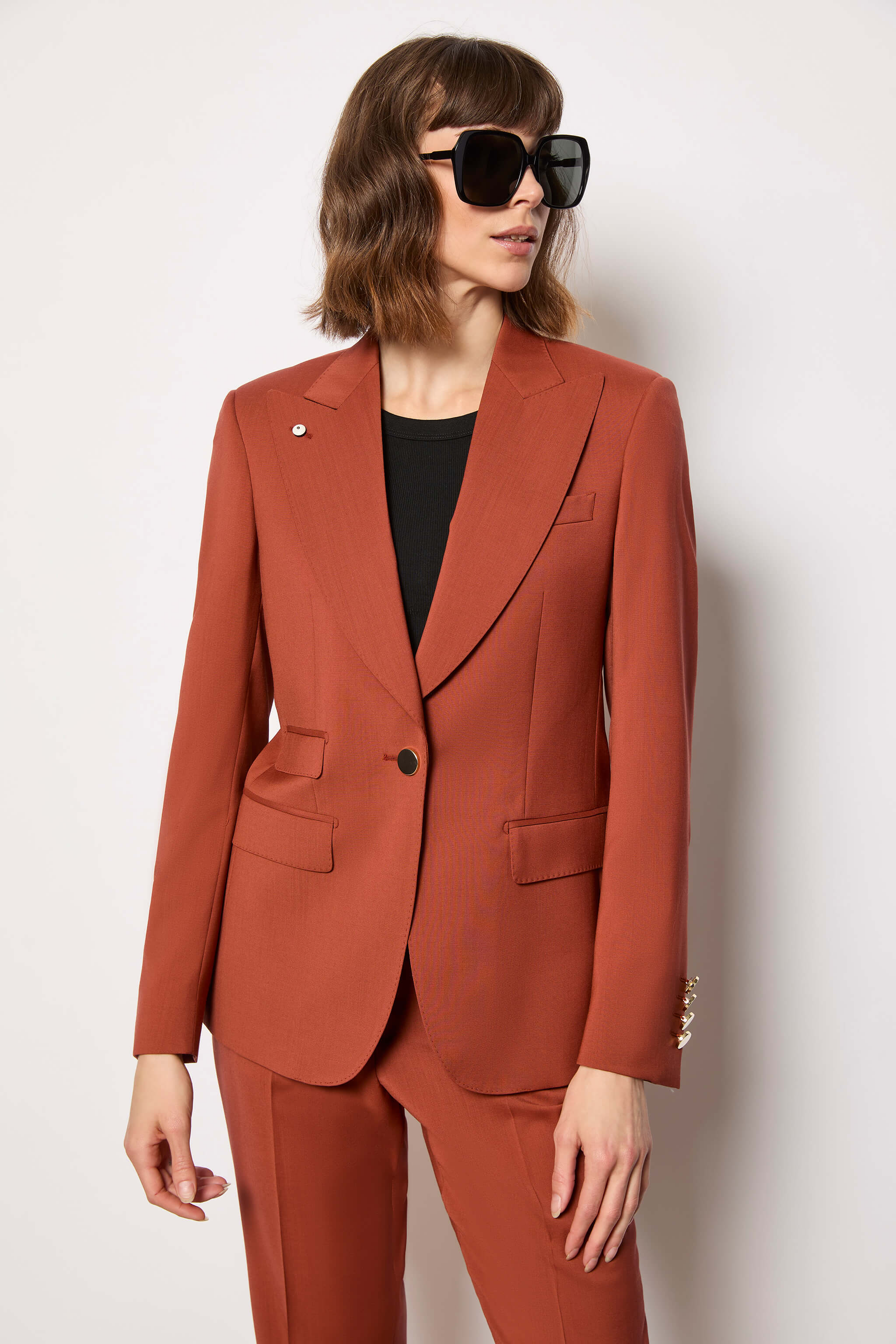 LAURA jacket untreated - burnt orange