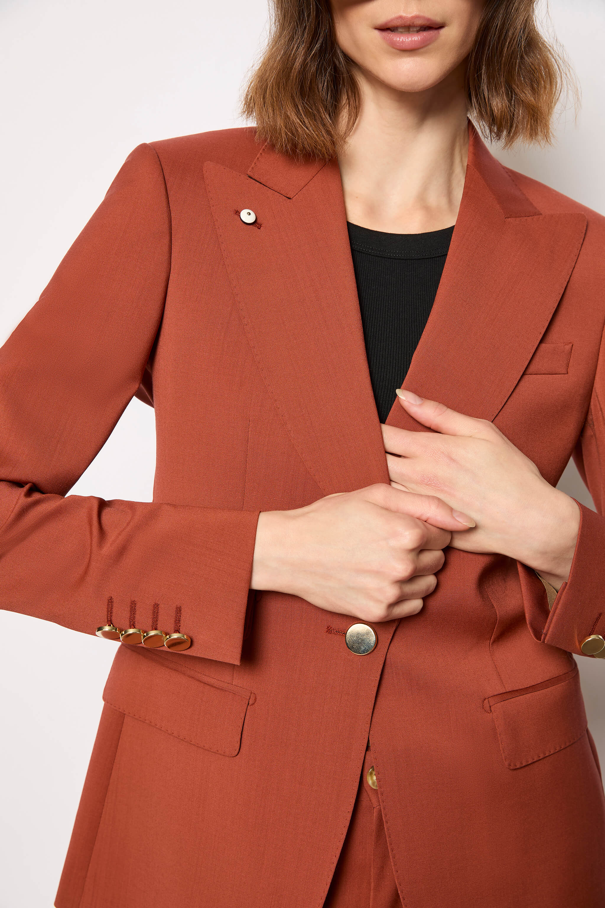 LAURA jacket untreated - burnt orange