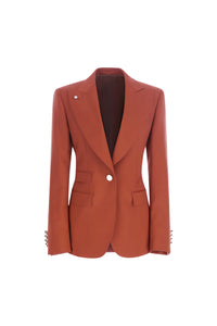 Laura jacket untreated - burnt orange brick