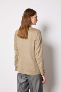 Elena jacket hazelnut cashmere and silk earth