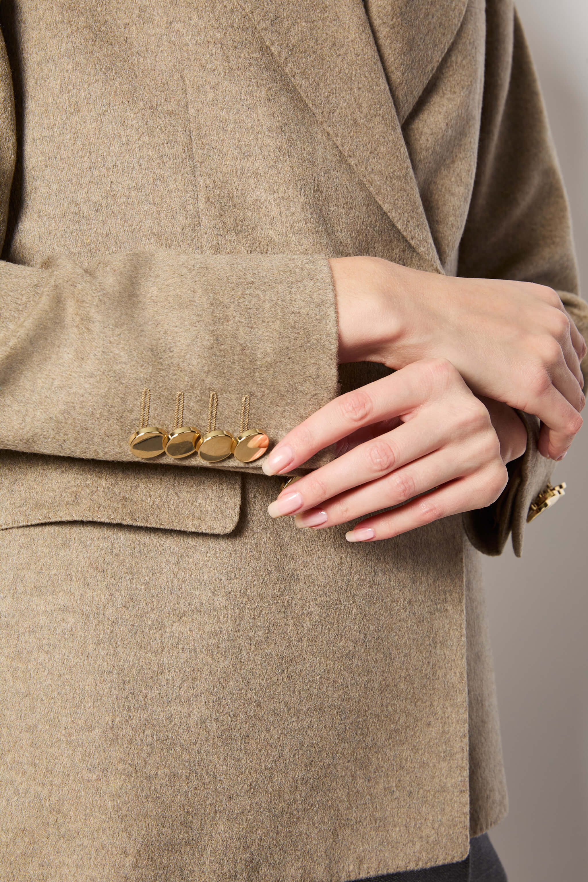 Elena jacket hazelnut cashmere and silk