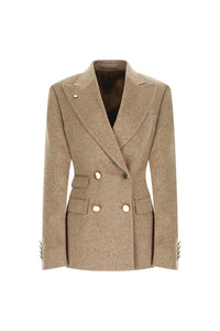 Elena jacket hazelnut cashmere and silk earth
