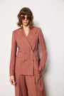ELENA blazer untreated - burnt orange 