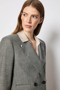 Smoke gray windowed elena jacket light grey