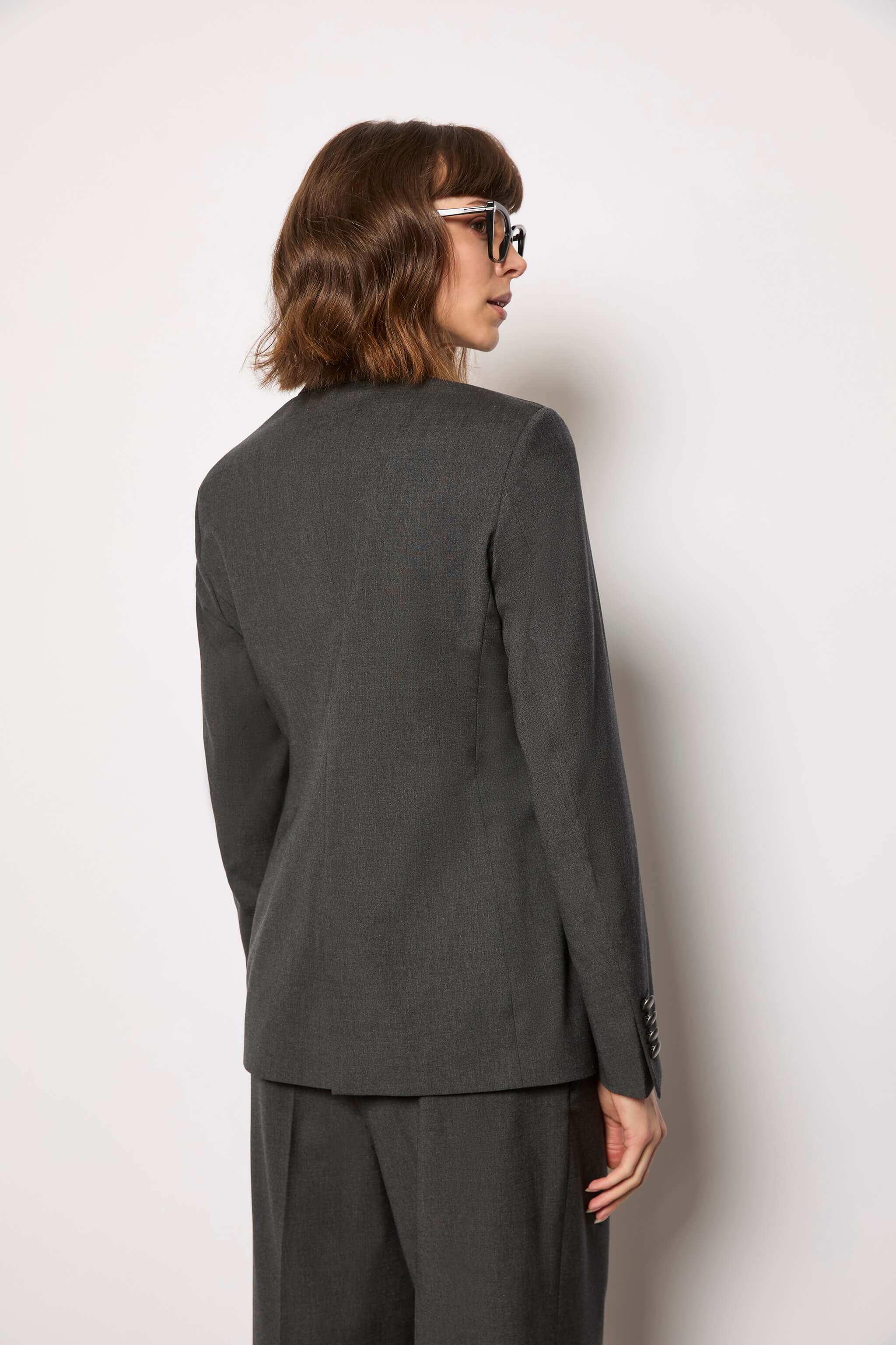 ELENA jacket untreated - smoke gray