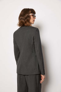 Elena jacket untreated - smoke gray black