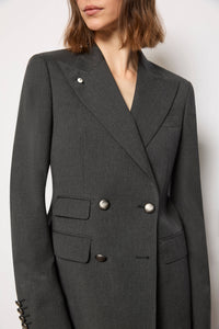 Elena jacket untreated - smoke gray black