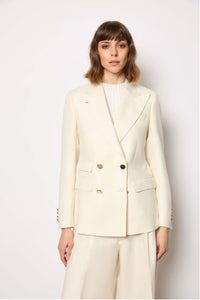 Elena jacket untreated - white white