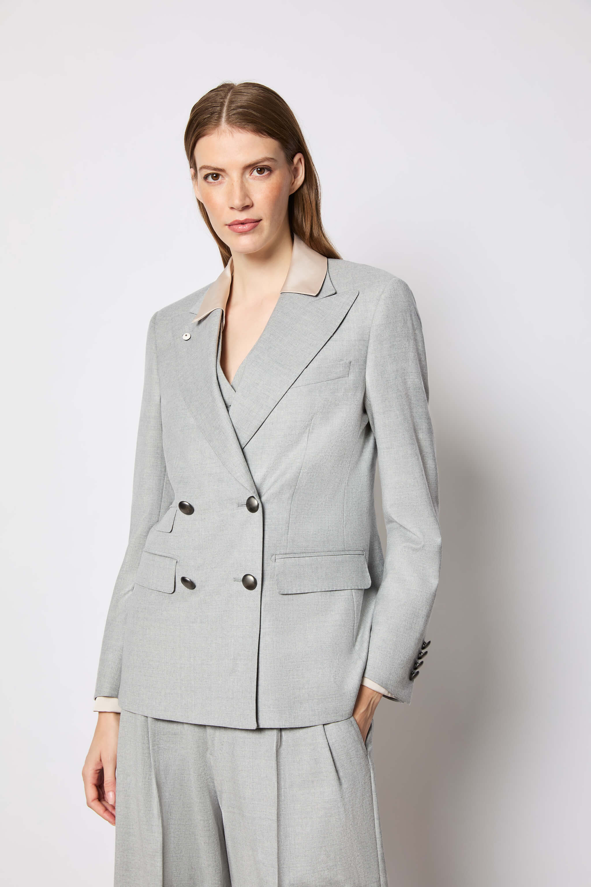Elena jacket untreated ice gray