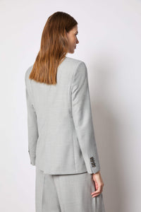 Elena jacket untreated ice gray light grey