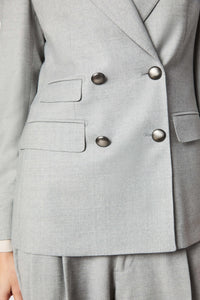 Elena jacket untreated ice gray light grey