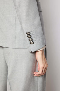 Elena jacket untreated ice gray light grey