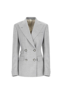 Elena jacket untreated ice gray light grey