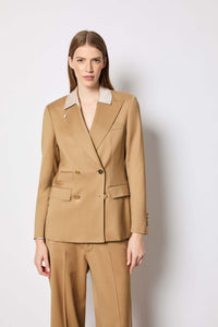 Elena jacket double-breasted camel earth