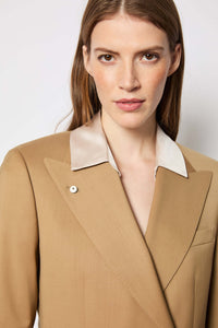 Elena jacket double-breasted camel earth