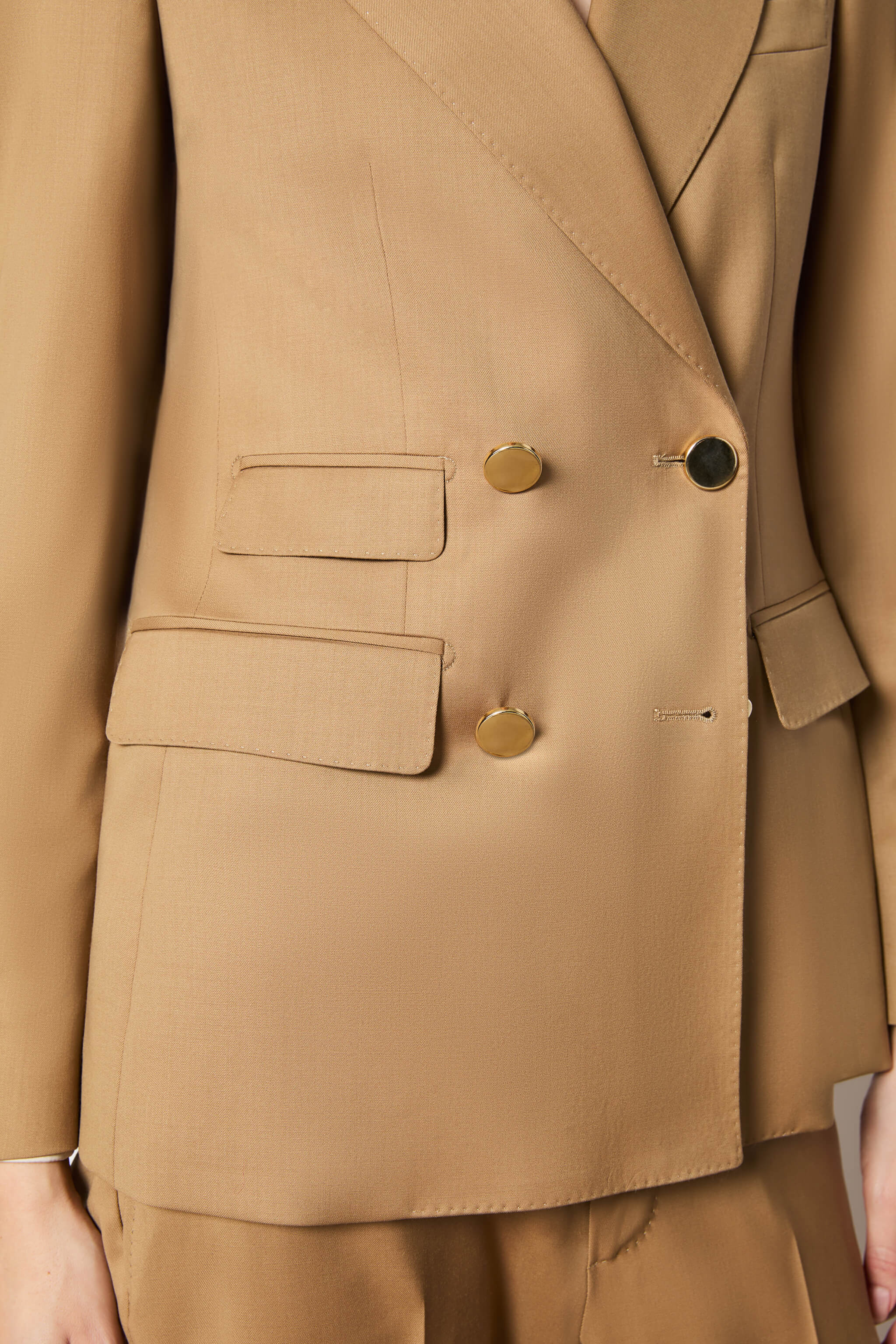 Elena jacket double-breasted camel