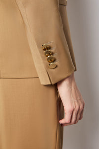 Elena jacket double-breasted camel earth