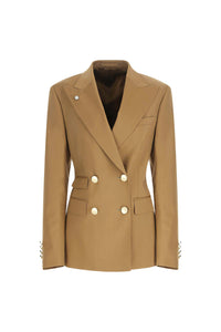Elena jacket double-breasted camel earth