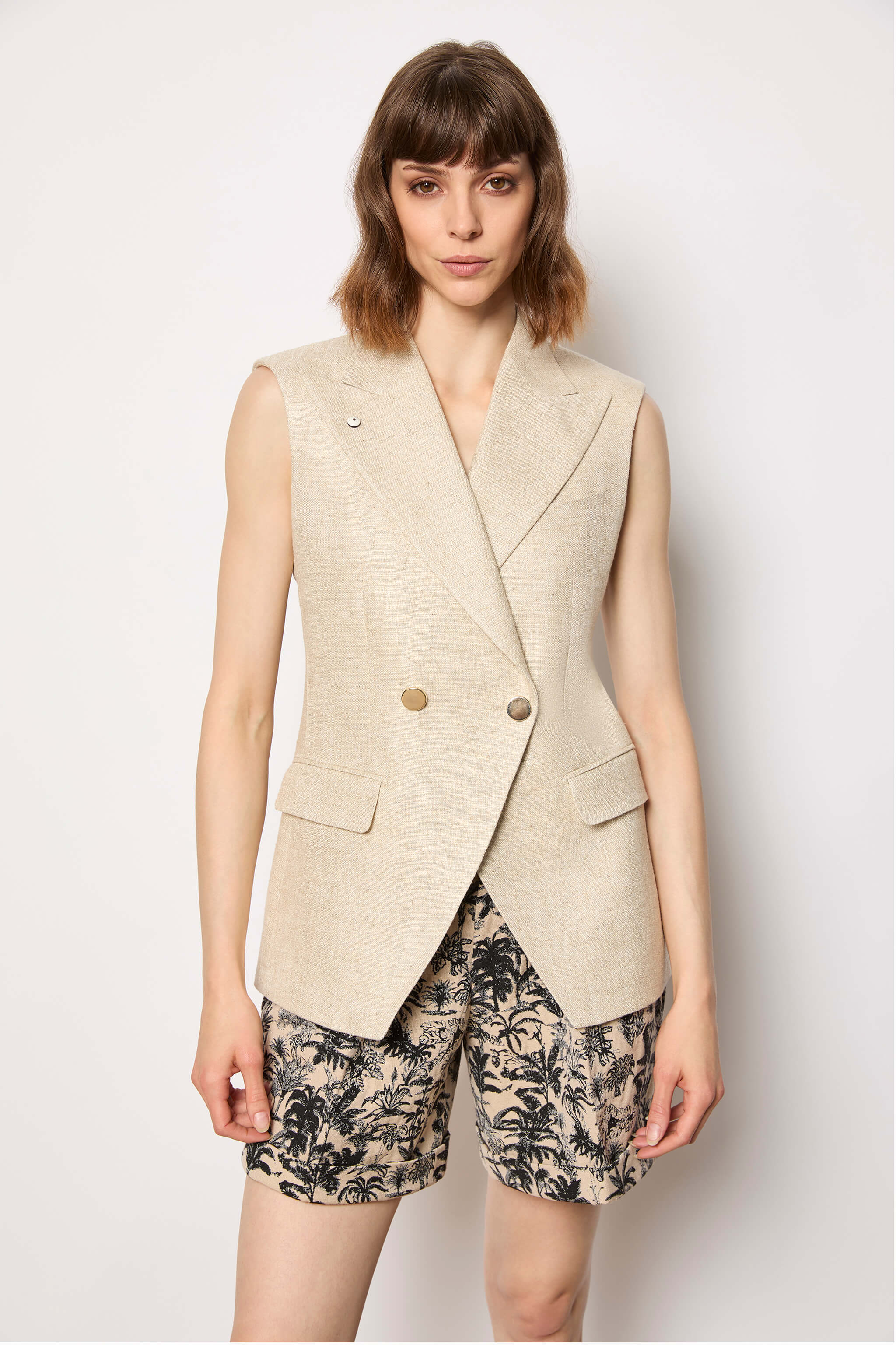 CHIARA vest untreated - beige