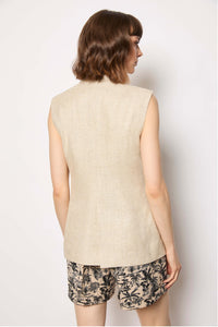 Chiara vest untreated - beige beige