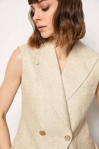 Chiara vest untreated - beige beige